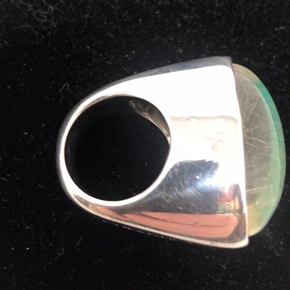 PIANEGONEA sterling silver green stone Cocktail ring - Picture 7 of 8